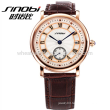 2015 Fashion Watches Men Luxury Top Brand SINOBI Leather Men's Quartz Watch sport casual Wristwatch